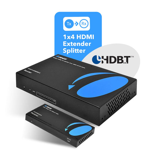 4K UltraHD 1x4 HDMI Extender Splitter Over CAT6/7 Up to 400 Ft with HDBaseT, EDID, IR Control (UHD14-EXB400-K) - Just $489! Shop now at Retro Gaming of Denver