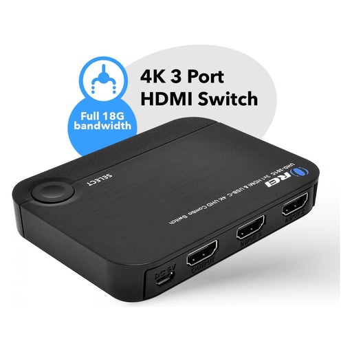 4K 3x1 HDMI Switch 2 HDMI + USB-C Input (UHD-301C) - Just $44.99! Shop now at Retro Gaming of Denver