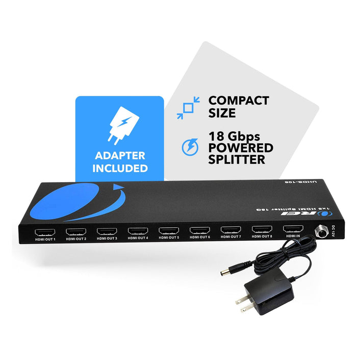 1x8 HDMI Splitter : 1-in 8-out, UltraHD 4K, EDID (UHDS-108) - Just $79.99! Shop now at Retro Gaming of Denver