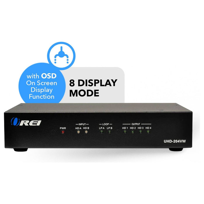 Professional 4K 2x2 Video Wall Controller Seamless HDMI Processor Upto 4K@60hz (UHD-204VW) - Premium Matrix Switch - Just $449.99! Shop now at Retro Gaming of Denver