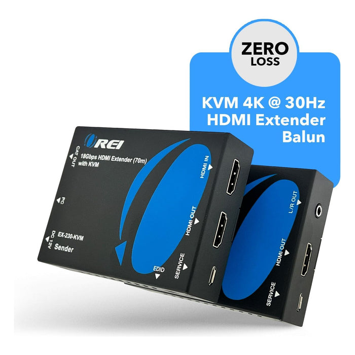 4K HDMI Extender Over CAT6/7 with KVM & HDMI Loop-out 4K@30Hz Up to 130 Ft (EX-230PRO-KVM) - Just $99.99! Shop now at Retro Gaming of Denver