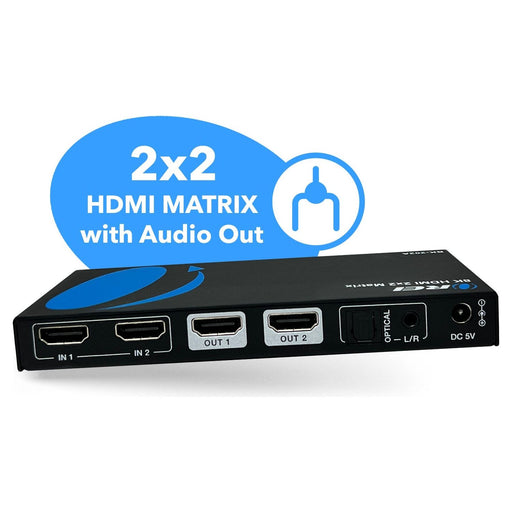 2x2 HDMI Matrix W/ Audio Out: 2-in 2-out, UltraHD 8K, EDID (BK-202A) - Premium Splitter - Just $114.99! Shop now at Retro Gaming of Denver