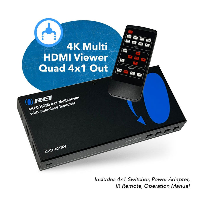 Ultra HD 4K Quad Multi-Viewer 4x1 HDMI Seamless Switch (UHD-401MV) - Just $199.99! Shop now at Retro Gaming of Denver