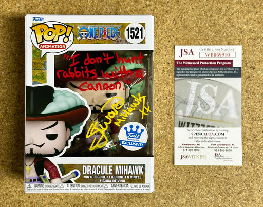 Steven John Ward Signed Dracule Mihawk Funko Pop! #1521 Live Action One Piece With JSA COA - for just $150! 