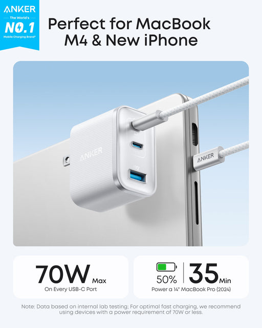 Anker Nano Charger (70W, 3 Ports) - for just $39.99! 