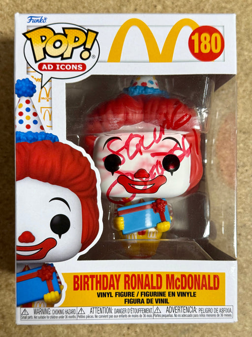 Squire Fridell Signed Birthday Ronald McDonald The Clown Funko Pop! #180 With JSA COA - for just $75! 