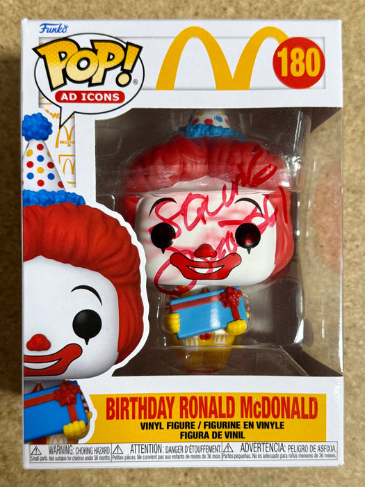 Squire Fridell Signed Birthday Ronald McDonald The Clown Funko Pop! #180 With JSA COA - for just $75! 