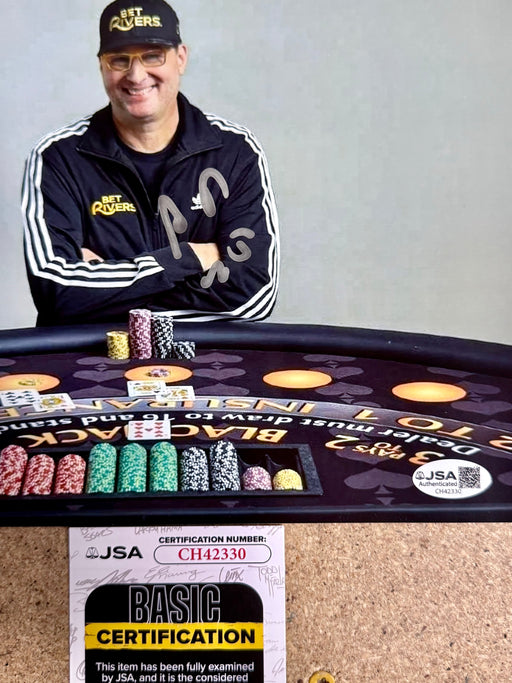 Poker Champion Phil Hellmuth “The Poker Brat” Autograph 8X10 Signed With JSA COA - for just $75! 