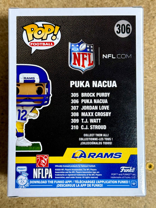 Funko Pop! Football Puka Nacua #306 NFL Los Angeles Rams 2025 BYU Washington State - for just $15! 