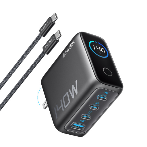 Anker Charger (140W, 4-Port, PD 3.1) with USB-C Cable - for just $89.99! 