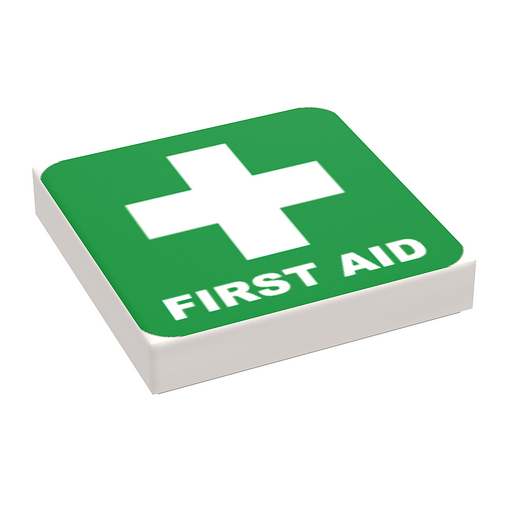 First Aid (Medical) Printed 2x2 Tile (LEGO) - Premium  - Just $1.50! Shop now at Retro Gaming of Denver
