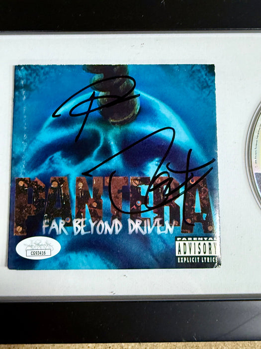 Pantera Phil Anselmo & Rex Brown Signed “Far Past Driven” Framed CD With JSA COA - for just $350! 