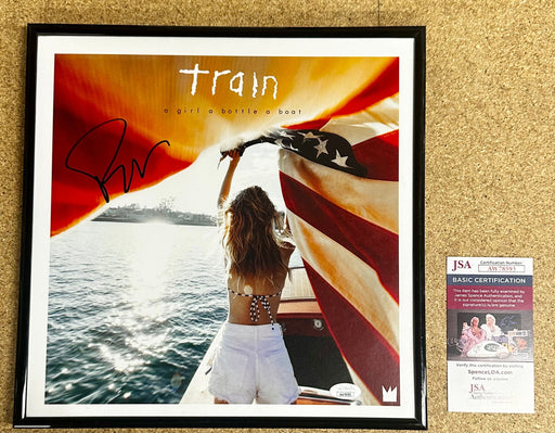Pat Monahan Of Train Signed A Girl A Bottle A Boat 2017 Vinyl JSA COA - for just $220! 
