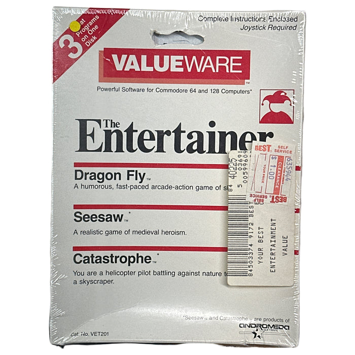 The Entertainer (Dragonfly, Seesaw & Catastrophe - Commodore 64/128 - for just $29.99! 
