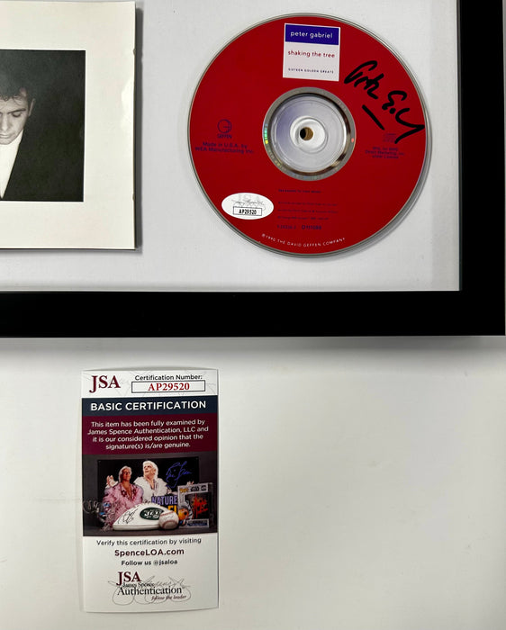 Framed Peter Gabriel Signed Shaking The Tree CD Booklet With JSA COA Genesis - for just $450! 