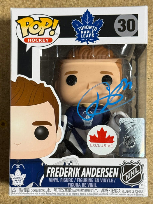 Frederik Andersen Signed NHL Toronto Maple Leafs Funko Pop! #30 Exclusive With JSA COA - for just $150! 