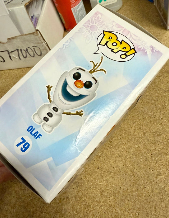 Josh Gad Signed Disney Frozen Flocked Olaf Asia 2014 Exclusive Funko Pop! #79 With JSA COA - for just $130! 