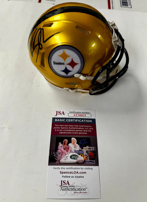 Van Jefferson WR Signed Pittsburgh Steelers Flash Gold Mini Helmet With JSA COA - for just $120! 
