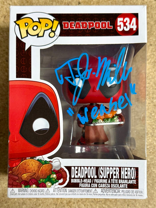 TJ Miller Signed Thanksgiving Deadpool “Weasel” Funko Pop! #534 With JSA COA - for just $85! 