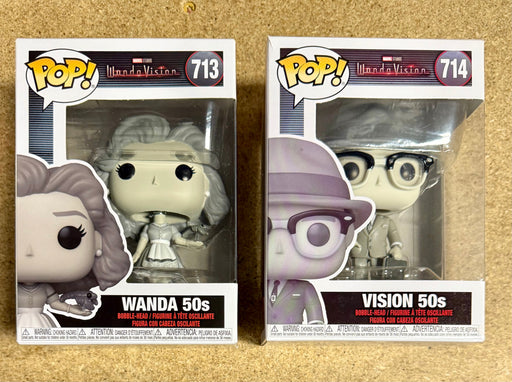 Funko Pop! Marvel 50’s (B&W) Wanda & Vision WandaVision 2021 Disney Set Of 2 - for just $25! 