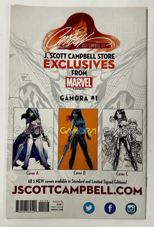 Gamora #1 J Scott Campbell Sketch Exclusive Variant C (Marvel Comics 2017) - for just $50! 