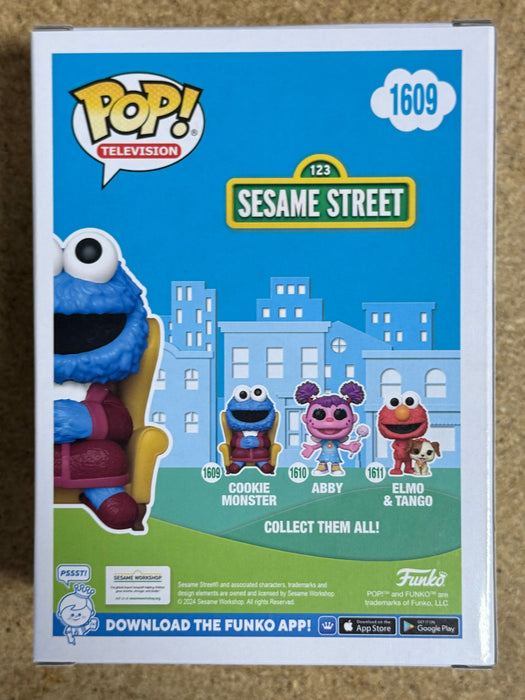 Funko Pop! Television Cookie Monster With Robe In Chair #1609 Sesame Street 2024 - for just $14! 
