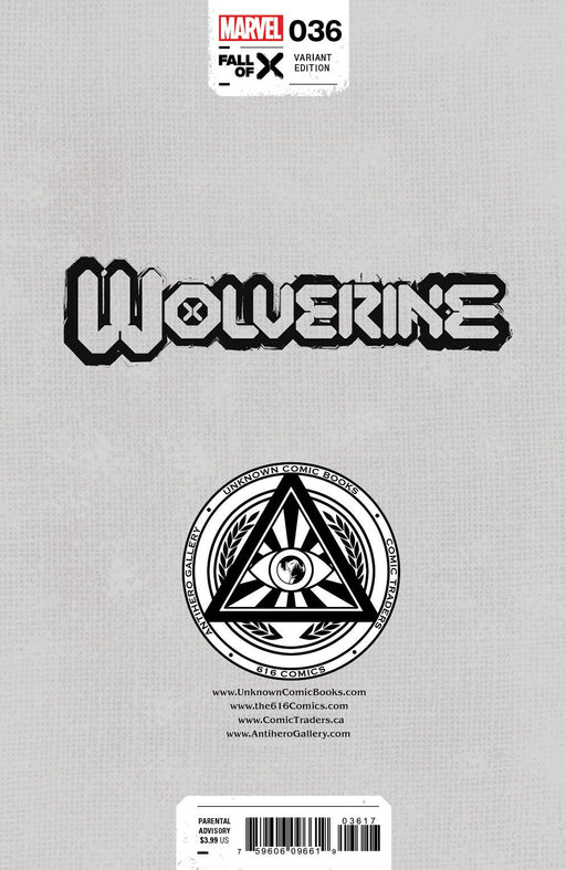 Wolverine #36 [Fall] Unknown Comics Miguel Mercado Exclusive Virgin Var (08/09/2023) (08/30/2023) - for just $20! 