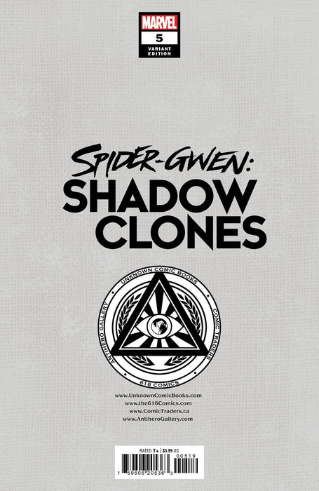 Spider-Gwen: Shadow Clones #5 Unknown Comics Kael Ngu Exclusive Var (07/19/2023) - for just $10! 