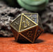 Battle-Worn Gold Metal 35mm D20 - Just $24.99! Shop now at Retro Gaming of Denver