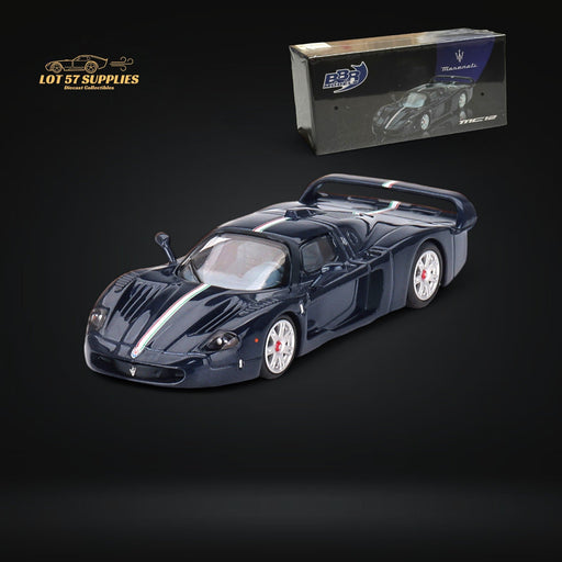 BBR64 Maserati MC12 Stradale Blue Metallic w/ Stripe 1:64 BBRDIE6416 - for just $22.99! 