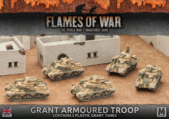 Flames of War: British Grant Armoured Troop (Mid War) - for just $50! 