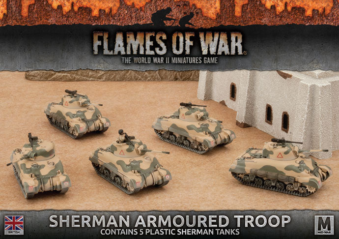 Flames of War: British Sherman Armoured Troop (Mid War) - for just $50! 