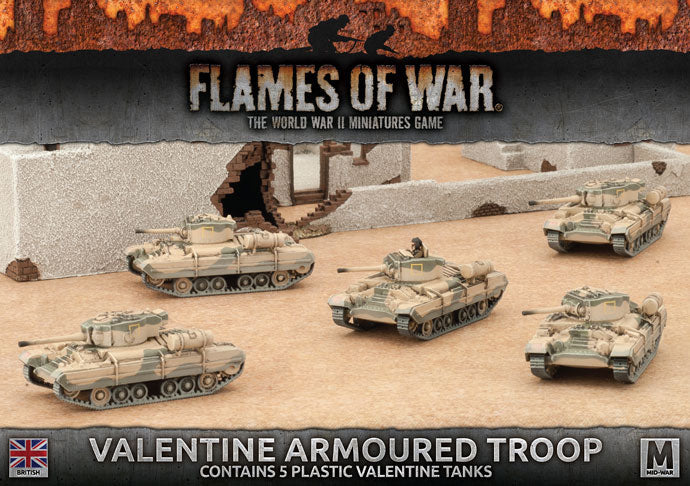 Flames of War: British Valentine Armoured Troop (Mid War) - for just $50! 