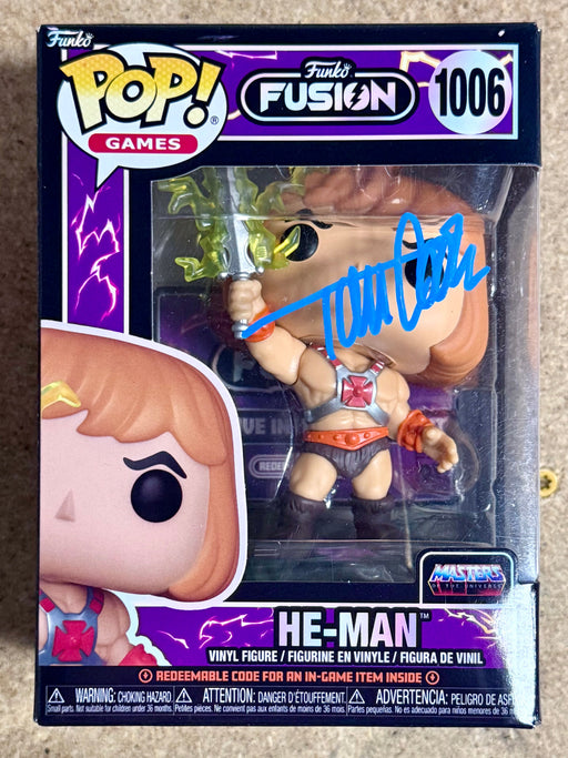 Tom Cook Signed He-Man Masters Of The Universe Funko Pop! #1006 With JSA COA - for just $100! 