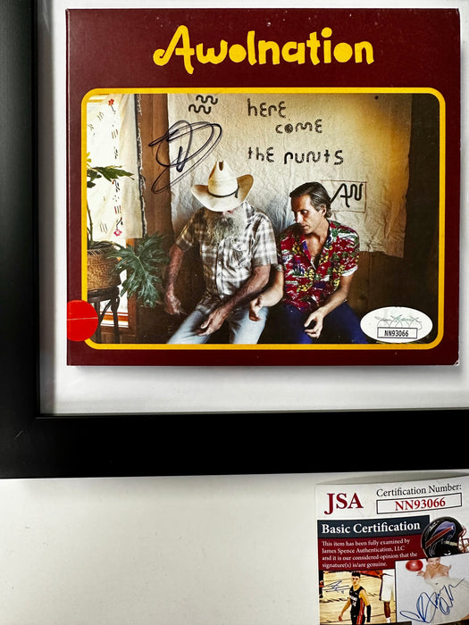 Awolnation (Aaron Bruno) Signed Here Come The Runts Framed CD Booklet With JSA COA - for just $150! 