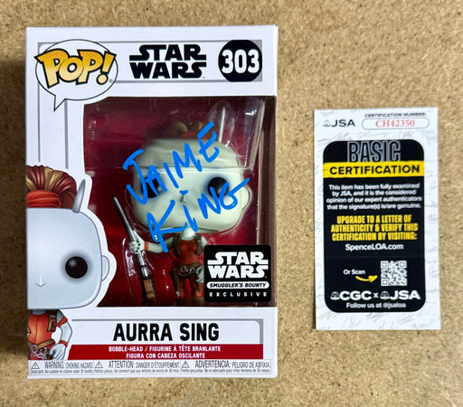 Jaime King Signed Star Wars Aurra Sing Funko Pop! #303 Exclusive With JSA COA - for just $250! 