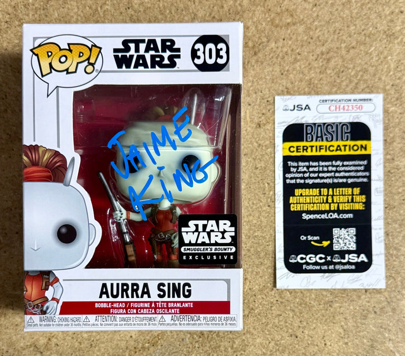 Jaime King Signed Star Wars Aurra Sing Funko Pop! #303 Exclusive With JSA COA - for just $250! 