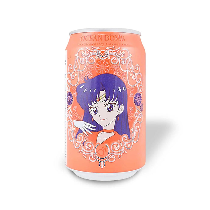 Ocean Bomb Strawberry Flavor Sparkling Water Sailor Moon Sailor Mars (1 Can) - Just $3.95! Shop now at Retro Gaming of Denver