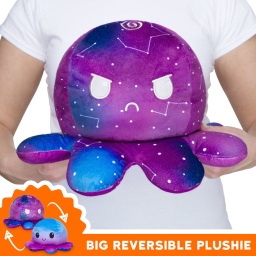 TeeTurtle Big Reversible Octopus: Blue Gradient + Galaxy (Big) - Premium Toys and Collectible - Just $39.99! Shop now at Retro Gaming of Denver