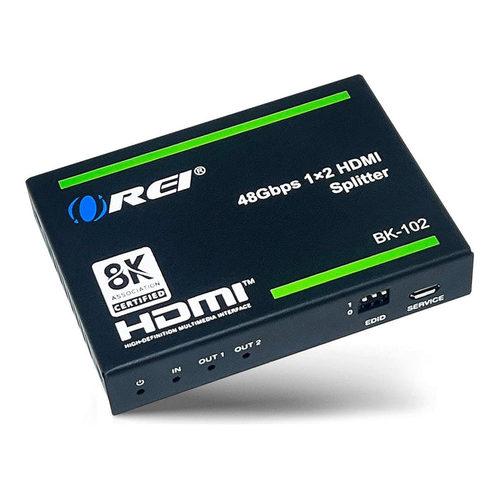 1x2 HDMI Splitter W/ Audio Out: 1-In 2-Out, UltraHD 8K, EDID (BK-102) - Just $79.99! Shop now at Retro Gaming of Denver