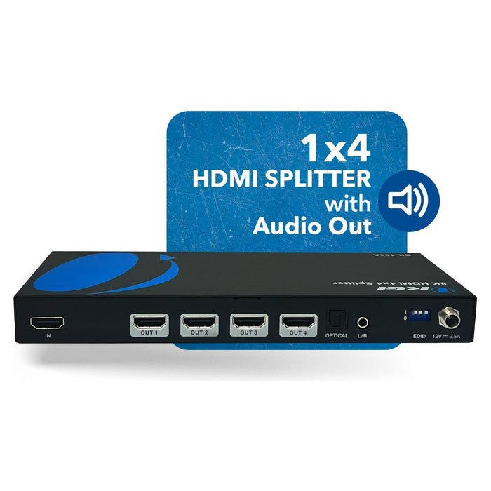 8K 1 in 4 out HDMI Splitter with Audio Extraction and EDID management (BK-104A) - Just $139! Shop now at Retro Gaming of Denver