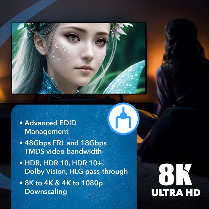 1x4 HDMI Splitter W/ Audio Out: 1-In 4-Out, UltraHD 8K, EDID (BK-104) - Just $99.99! Shop now at Retro Gaming of Denver