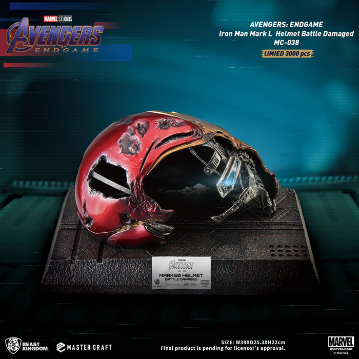 Beast Kingdom: Avengers: Endgame - Master Craft Iron Man Mark L Helmet (Battle Damaged) MC-038 - for just $399.99! 