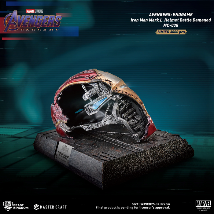 Beast Kingdom: Avengers: Endgame - Master Craft Iron Man Mark L Helmet (Battle Damaged) MC-038 - for just $399.99! 