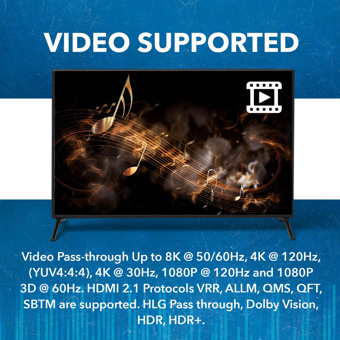 8K Audio Extractor 48Gbps HDMI UltraHD 4K @120Hz, Dolby Vision, EDID (BKA-1) - Just $79.99! Shop now at Retro Gaming of Denver