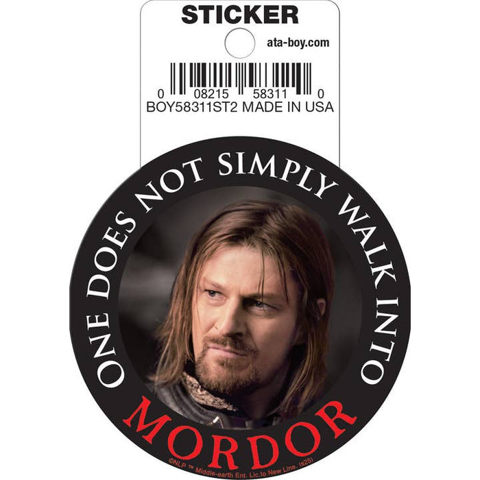 Lord of the Rings: Boromir Walk Into Mordor Die Cut Vinyl Sticker - 3" - for just $3! 