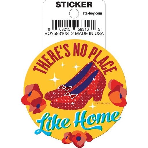 Wizard of Oz: Ruby Slippers No Place Like Home Die Cut Vinyl Sticker - 3" - for just $3! 