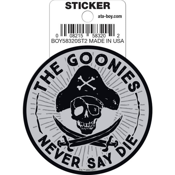 Goonies: Never Say Die Die Cut Vinyl Sticker - 3" - for just $3! 