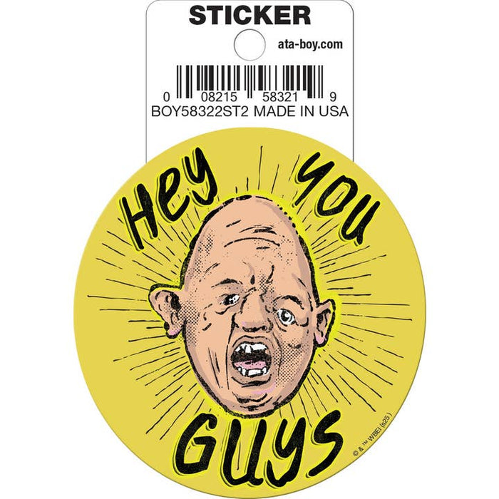 Goonies: Hey You Guys Die Cut Vinyl Sticker - 3" - for just $3! 