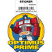 Transformers: Optimus Prime On Blue Die Cut Vinyl Sticker - 3" - for just $3! 